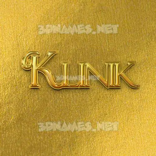 klinik in All Gold style - 3D name wallpaper