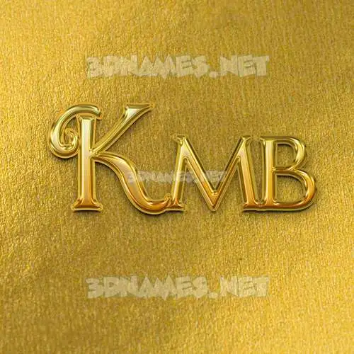 kmb in All Gold style - 3D name wallpaper kmb in All Gold style - 3D name wallpaper