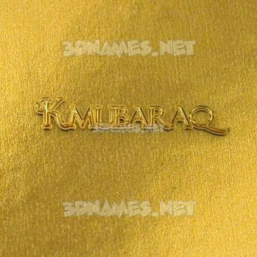 kmubaraq in All Gold style - 3D name wallpaper kmubaraq in All Gold style - 3D name wallpaper