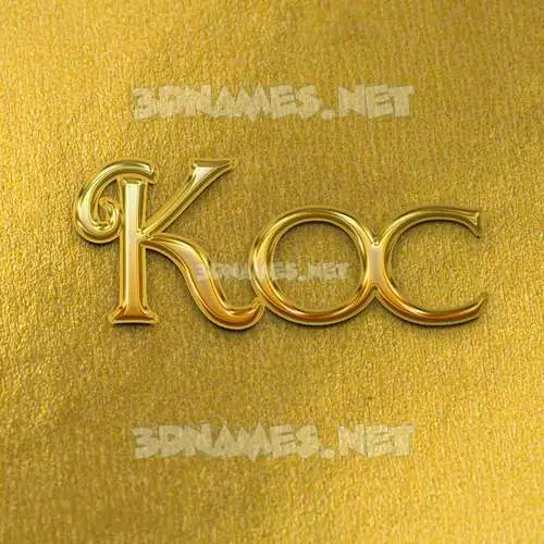 koc in All Gold style - 3D name wallpaper koc in All Gold style - 3D name wallpaper