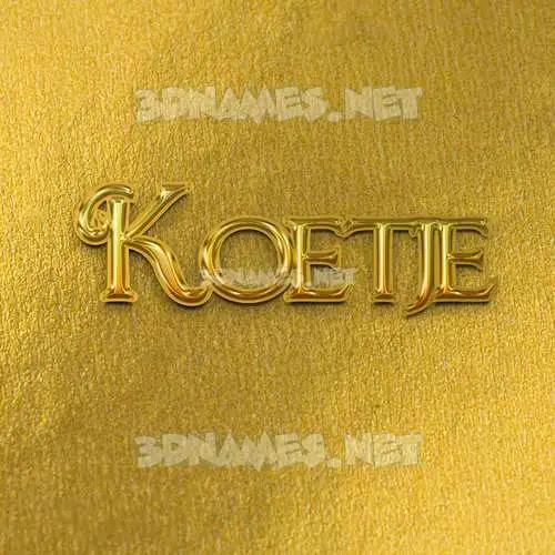 koetje in All Gold style - 3D name wallpaper