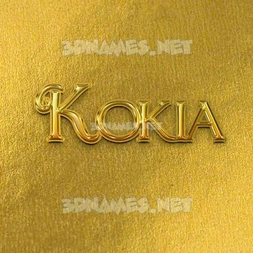 kokia in All Gold style - 3D name wallpaper kokia in All Gold style - 3D name wallpaper