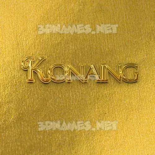 konaing in All Gold style - 3D name wallpaper konaing in All Gold style - 3D name wallpaper