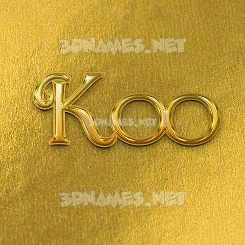 koo in All Gold style - 3D name wallpaper koo in All Gold style - 3D name wallpaper