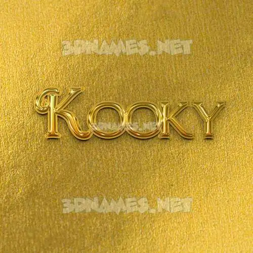 kooky in All Gold style - 3D name wallpaper kooky in All Gold style - 3D name wallpaper