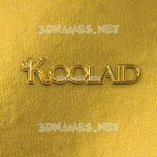 koolaid in All Gold style - 3D name wallpaper koolaid in All Gold style - 3D name wallpaper