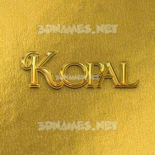 kopal in All Gold style - 3D name wallpaper kopal in All Gold style - 3D name wallpaper