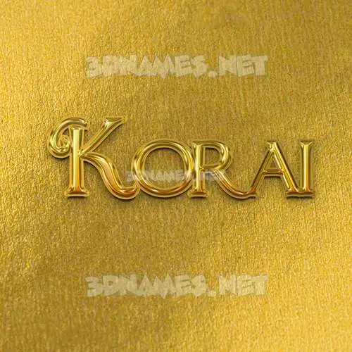 korai in All Gold style - 3D name wallpaper korai in All Gold style - 3D name wallpaper