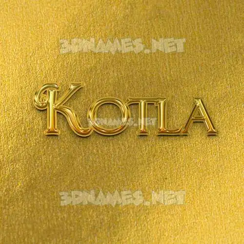 kotla in All Gold style - 3D name wallpaper kotla in All Gold style - 3D name wallpaper