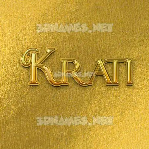 krati in All Gold style - 3D name wallpaper krati in All Gold style - 3D name wallpaper