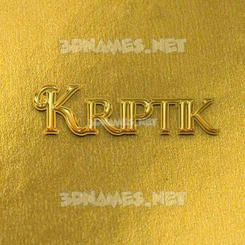 kriptik in All Gold style - 3D name wallpaper kriptik in All Gold style - 3D name wallpaper