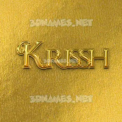 krissh in All Gold style - 3D name wallpaper krissh in All Gold style - 3D name wallpaper