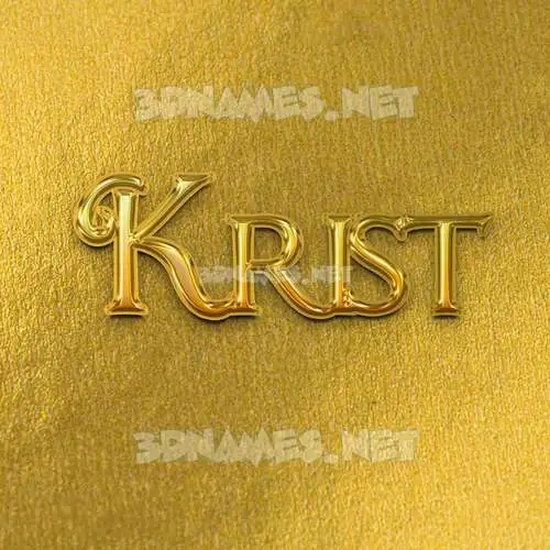 krist in All Gold style - 3D name wallpaper krist in All Gold style - 3D name wallpaper