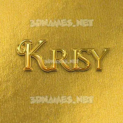 krisy in All Gold style - 3D name wallpaper krisy in All Gold style - 3D name wallpaper