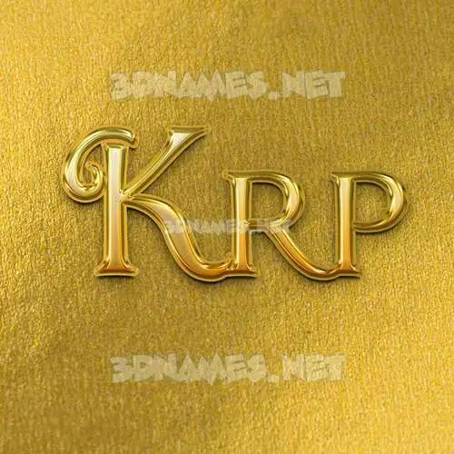 krp in All Gold style - 3D name wallpaper krp in All Gold style - 3D name wallpaper
