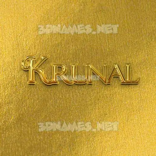 krunal in All Gold style - 3D name wallpaper krunal in All Gold style - 3D name wallpaper