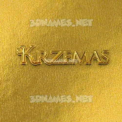 krzemas in All Gold style - 3D name wallpaper krzemas in All Gold style - 3D name wallpaper