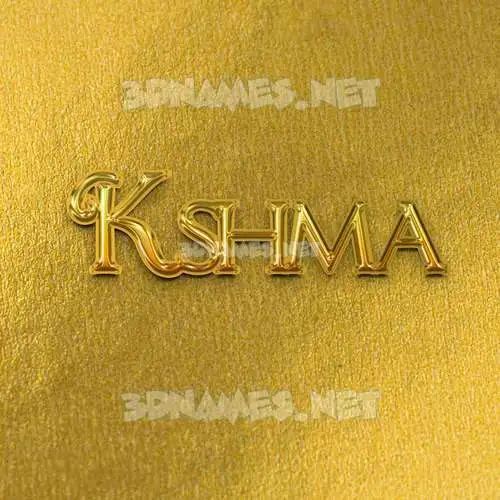kshma in All Gold style - 3D name wallpaper kshma in All Gold style - 3D name wallpaper