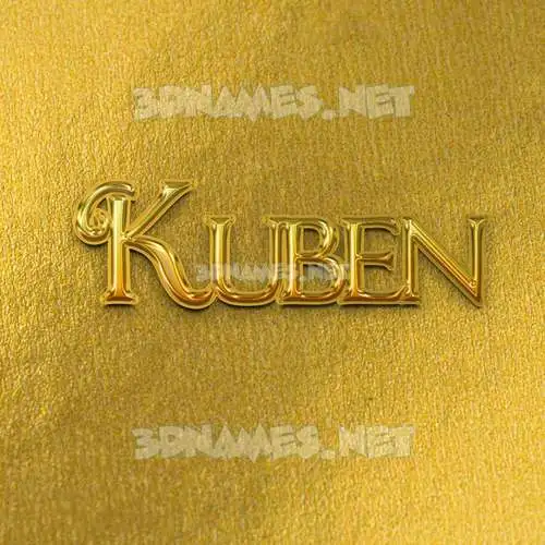 kuben in All Gold style - 3D name wallpaper kuben in All Gold style - 3D name wallpaper
