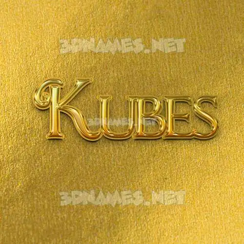 kubes in All Gold style - 3D name wallpaper kubes in All Gold style - 3D name wallpaper