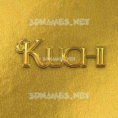 kuchi in All Gold style - 3D name wallpaper kuchi in All Gold style - 3D name wallpaper