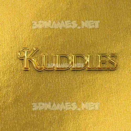 kuddles in All Gold style - 3D name wallpaper kuddles in All Gold style - 3D name wallpaper