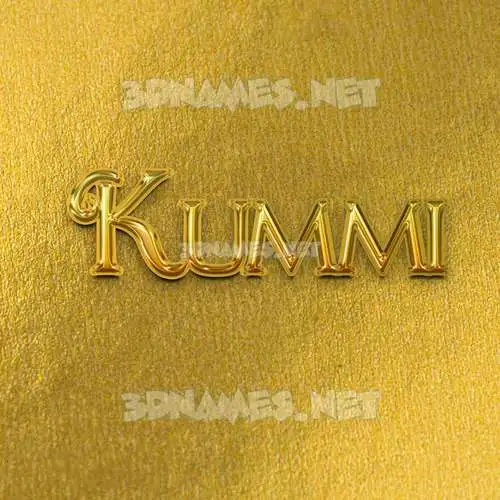 kummi in All Gold style - 3D name wallpaper kummi in All Gold style - 3D name wallpaper