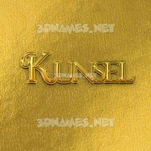 kunsel in All Gold style - 3D name wallpaper kunsel in All Gold style - 3D name wallpaper