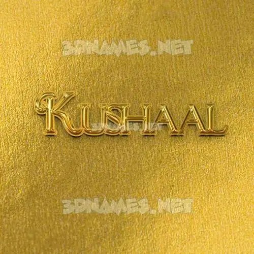 kushaal in All Gold style - 3D name wallpaper kushaal in All Gold style - 3D name wallpaper