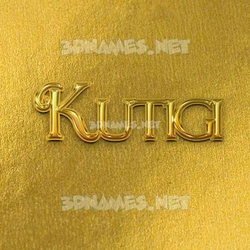 kutigi in All Gold style - 3D name wallpaper kutigi in All Gold style - 3D name wallpaper