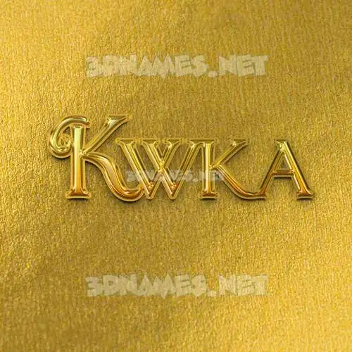 kwka in All Gold style - 3D name wallpaper kwka in All Gold style - 3D name wallpaper