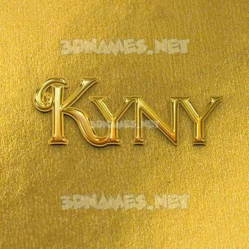 kyny in All Gold style - 3D name wallpaper kyny in All Gold style - 3D name wallpaper