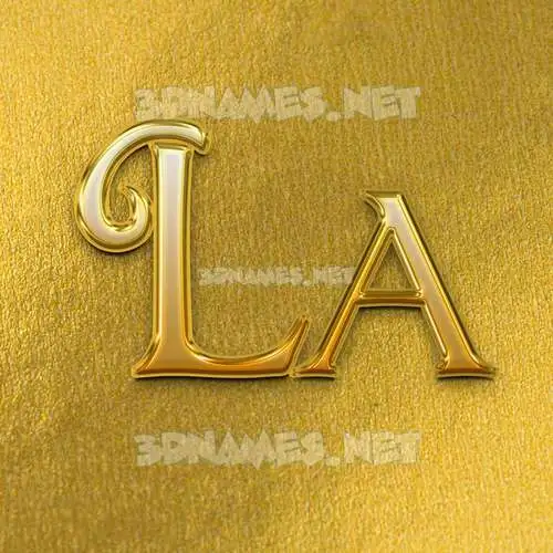 la in All Gold style - 3D name wallpaper la in All Gold style - 3D name wallpaper