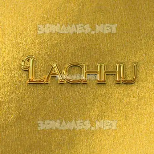 lachhu in All Gold style - 3D name wallpaper