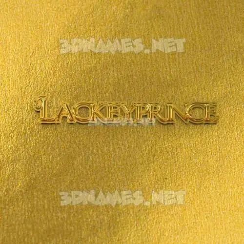 lackeyprince in All Gold style - 3D name wallpaper