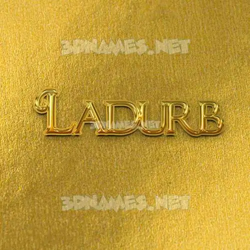 ladurb in All Gold style - 3D name wallpaper