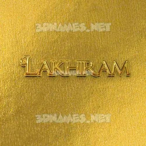 lakhiram in All Gold style - 3D name wallpaper