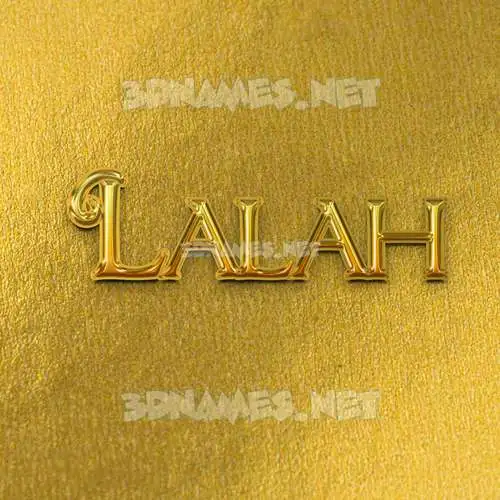 lalah in All Gold style - 3D name wallpaper lalah in All Gold style - 3D name wallpaper