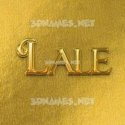 lale in All Gold style - 3D name wallpaper lale in All Gold style - 3D name wallpaper