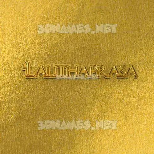 lalithaprasa in All Gold style - 3D name wallpaper