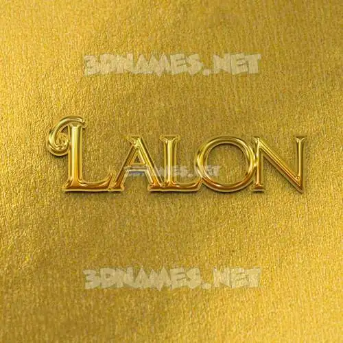 lalon in All Gold style - 3D name wallpaper