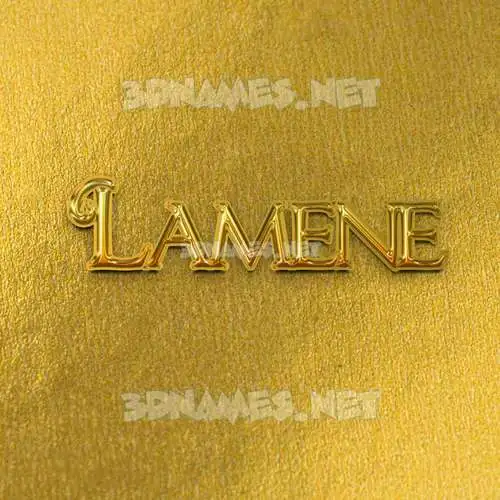 lamene in All Gold style - 3D name wallpaper lamene in All Gold style - 3D name wallpaper