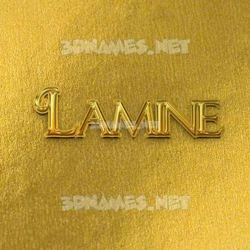 lamine in All Gold style - 3D name wallpaper lamine in All Gold style - 3D name wallpaper