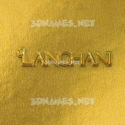 langhani in All Gold style - 3D name wallpaper langhani in All Gold style - 3D name wallpaper