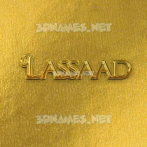 lassaad in All Gold style - 3D name wallpaper lassaad in All Gold style - 3D name wallpaper