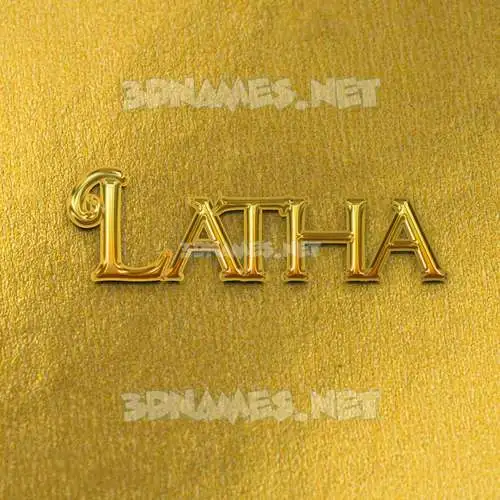 latha in All Gold style - 3D name wallpaper latha in All Gold style - 3D name wallpaper