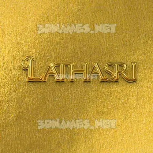 lathasri in All Gold style - 3D name wallpaper