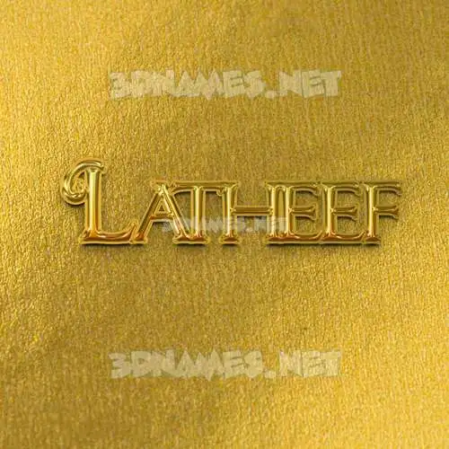 latheef in All Gold style - 3D name wallpaper latheef in All Gold style - 3D name wallpaper