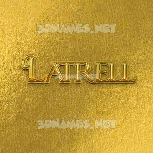 latrell in All Gold style - 3D name wallpaper