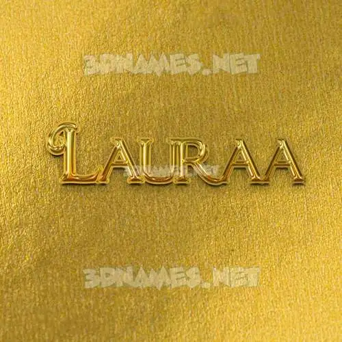 lauraa in All Gold style - 3D name wallpaper lauraa in All Gold style - 3D name wallpaper